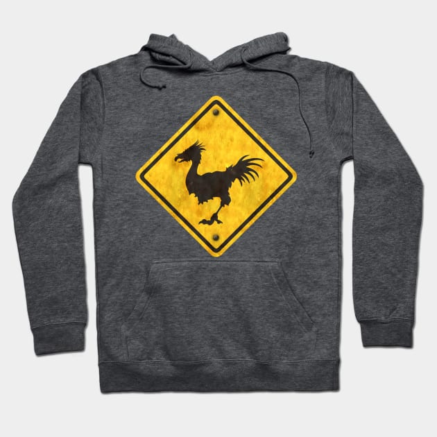 Chocobo Crossing Road Sign Hoodie by kovachconcepts